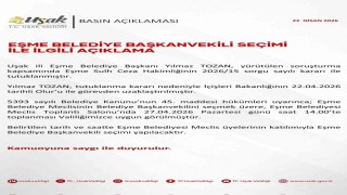 Eşme Belediye Başkanvekili 27 Nisanda belirlenecek