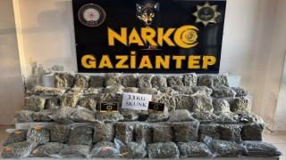 Gaziantepte 34 kilo uyuşturucu ele geçirildi: 1 tutuklama