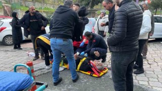 Genç sürücünün direksiyon hakimiyetini kaybettiği araç kaldırıma çıktı: 1 yaralı