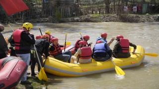 Gümüşhanede Kelkit Çayında rafting heyecanı