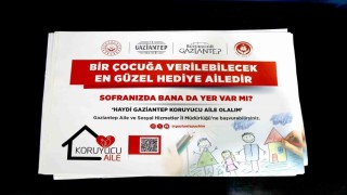 Haydi Gaziantep Koruyucu Aile Olalım ve Sofranda Bana da Yer Var mı temalı yemek altlıkları tanıtıldı