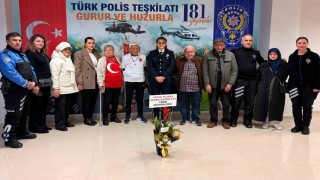 Huzurevi sakinlerinden emniyete anlamlı ziyaret