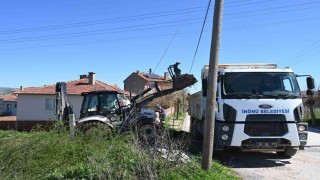 İnönü Belediyesinin yol çalışmaları aralıksız sürüyor