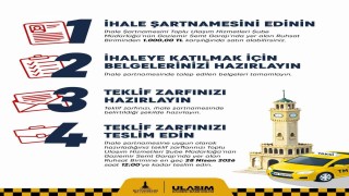 İzmirde 11 ilçeye 100 taksi plakası için ihale başvuruları devam ediyor