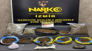 İzmirde 16 kilo 550 gram esrar ele geçirildi