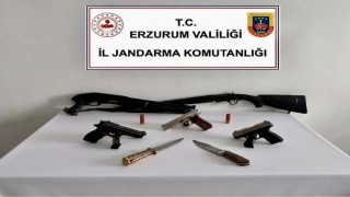 Jandarmadan operasyon: 2 şahıs ve çok sayıda silah yakalandı