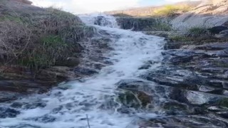 Karapınarda kuruyan dereler akmaya başladı