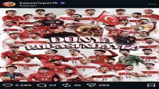 Kayserispordan Milli tebrik
