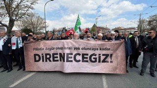 Konyada Filistine destek yürüyüşü