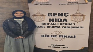 Kuran-ı Kerimi Güzel Okuma Yarışmasında bölge birincisi oldu