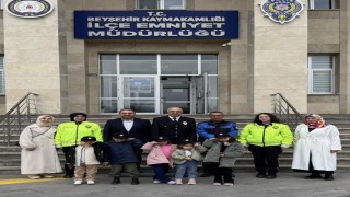 Minik öğrencilerden Beyşehir Emniyetine sürpriz