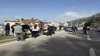 Motosikletin kontrolünü kaybeden sürücü ağır yaralandı