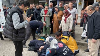 Orduda otomobilin çarptığı yaya yaralandı: Kaza anı kamerada