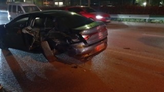 Osmangazide trafik kazası: Otomobil takla attı, 1 yaralı