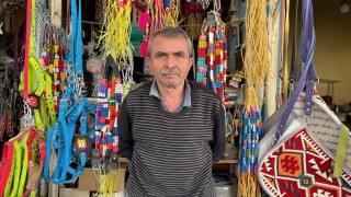 Osmaniyede 48 yıllık saraç ustası mesleğini köpek tasmasıyla yaşatıyor