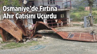 Osmaniye’de Fırtına Ahır Çatısını Uçurdu