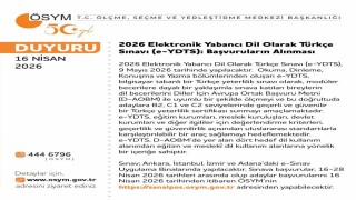 ÖSYMden Türkiyede bir ilk: e-YDTS başvuruları açıldı