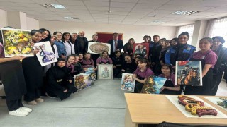 Polisten öğrencilere destek: Kâğıt rölyef kursu ziyaret edildi