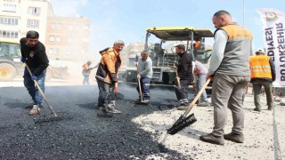 Şanlıurfada 25 metrelik yol projesinde asfalt çalışmaları başladı