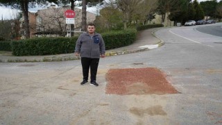 SEDAŞın kazdığı çukura belediye aracı düştü