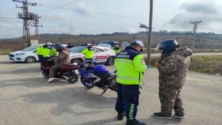 Sinopta motosiklet sürücülerine sıkı denetim