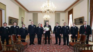 TBMM Başkanı Kurtulmuş, TBMM Koruma Daire Başkanı Çelik ve emniyet mensuplarını kabul etti
