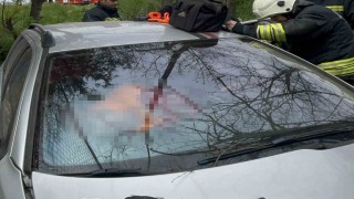 Tekirdağda şarampole uçan otomobilin sürücüsü hayatını kaybetti