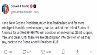 Trump: İranda yeni rejimin lideri, ABDden ateşkes talep etti