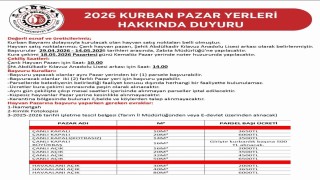 Uşakta kurban satış yerleri belli oldu