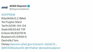 Vanda 5.2 büyüklüğünde deprem