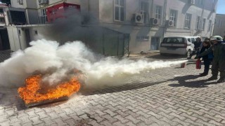 Vizede yangın ve tahliye tatbikatı
