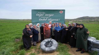 Yeniköylü çiftçilere sulama borusu dağıtıldı