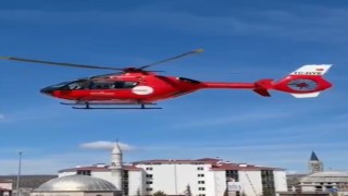 Yozgattaki hasta ambulans helikopterle sevk edildi
