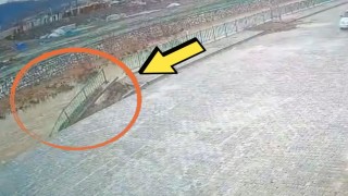 Yüksekovada istinat duvarı çöktü