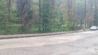 Zonguldakta sağanak yağışla birlikte göle döndü