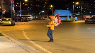 Zonguldakta taraftarlar Galatasarayın galibiyetini kutladı