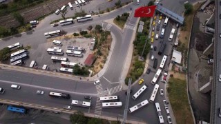 15 Temmuz Demokrasi Otogarında bayram yoğunluğu havadan görüntülendi