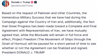 ABD Başkanı Trump: Özgürlük Projesi kısa bir süreliğine durdurulacak