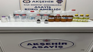 Akşehirde sahte alkol operasyonu