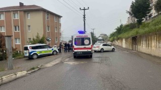 Alaplıda motosiklet kazası kamerada: 1 yaralı