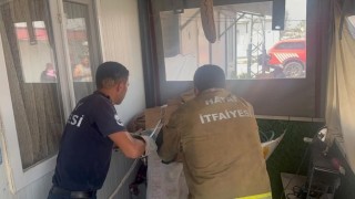 Antakyada eve giren yılanı itfaiye yakaladı