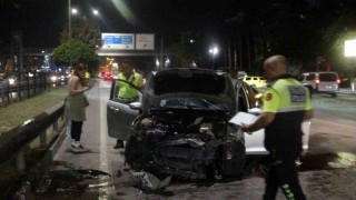 Aracın hurdaya döndüğü kazayı burnu bile kanamadan atlattı