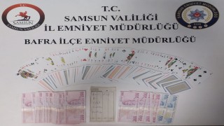 Bafrada kıraathaneye kumar baskını: 5 kişiye 58 bin TL ceza