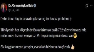 Bakan Baktan Marmaris Belediyesindeki havuz sorununa tepki