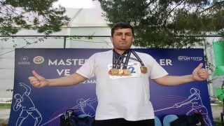 Balıkesirli vetaran sporcu öğretmen 4 dalda şampiyon oldu