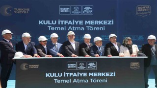 Başkan Altay Cihanbeyli ve Kuluyu ziyaret etti, Kulu İtfaiye Merkezinin temelini attı