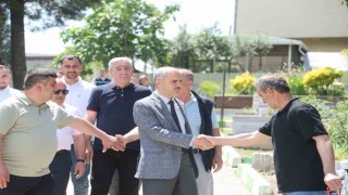 Başkan Çiftçiden arife günü kabristan ziyareti