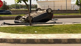Batmanda takla atan otomobilin sürücüsü yaralandı