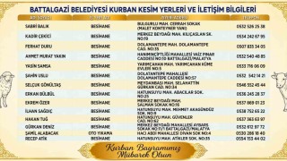 Battalgazide kurban kesim yerleri belirlendi