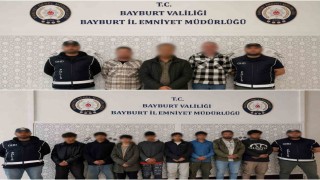 Bayburtta 8 düzensiz göçmen yakalandı